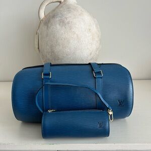 Louis Vuitton Blue Shoulder Bag Set